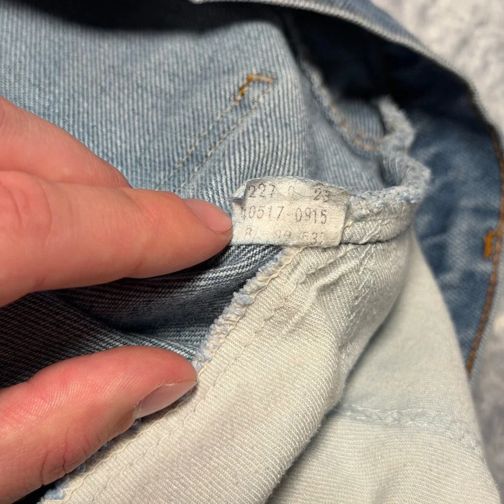 Vintage 70s Levis 517 Orange Tab‎ Mens Bootcut Jeans Light Wash 34x32 USA Made